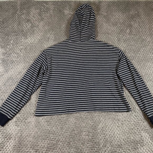 Hollister Women's Must Have Collection Striped Hoodie Cropped Size Small Preppy - Picture 5 of 10